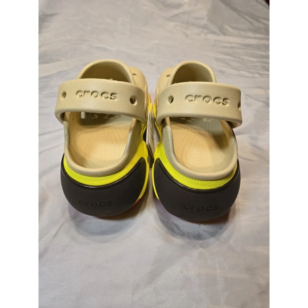 New CROCS Bubble Crush Clog 210061 Sesame UNISEX Size Mens 5 Womens 7 Hamburger‎